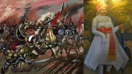 Rana Sanga in the battle of Khatoli in Rajasthan against Ibrahim Lodhi the Sultan of Delhi