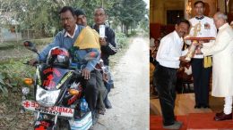 Karimul Haque and his bike ambulance
