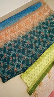 Hand-stitched quilt
