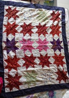 Hand-stitched quilt 