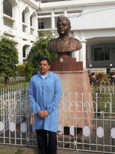 Picture with Netaji Bose Statue