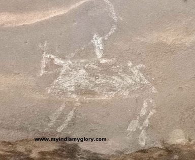 Bhimbetka cave painting of horse